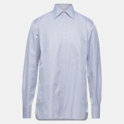 Grey Cotton Long Sleeve Shirt M (EU
