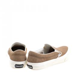 Tom Ford Beige Suede Cambridge Slip-on Sneakers Size 43