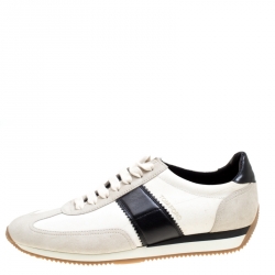 Tom Ford Tricolor Canvas And Suede Orford Sneakers Size 41.5