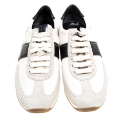 Tom Ford Tricolor Canvas And Suede Orford Sneakers Size 41.5