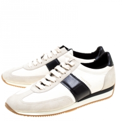 Tom Ford Tricolor Canvas And Suede Orford Sneakers Size 41.5