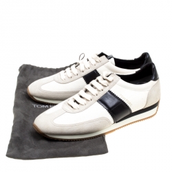 Tom Ford Tricolor Canvas And Suede Orford Sneakers Size 41.5