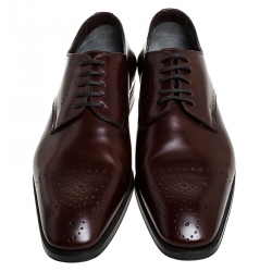 Tom Ford Brown Leather Lace Up Oxfords Size 42.5