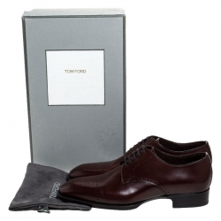 Tom Ford Brown Leather Lace Up Oxfords Size 42.5