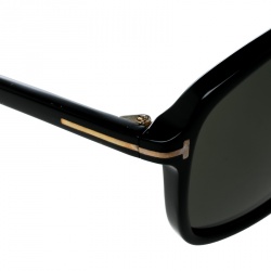 Pre Owned Tom Ford Black TF332 Terry Square Sunglasses