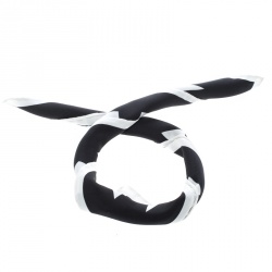 Tom Ford Monochrome Abstract Swirl Print Silk Pocket Square