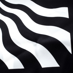 Tom Ford Monochrome Abstract Swirl Print Silk Pocket Square