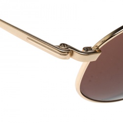 Pre Owned Tom Ford Gold/Brown TF189 Nicholai Aviator Sunglasses