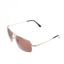 Pre Owned Tom Ford Bronze/Brown TF190 Gregoire Square Sunglasses