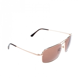 Pre Owned Tom Ford Bronze/Brown TF190 Gregoire Square Sunglasses