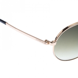 Tom Ford Rose Gold/Green Gradient Marko TF144 Aviator Sunglasses