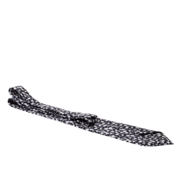 Tom Ford Grey and Black Floral Print Silk Traditional Tie