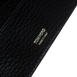 Pre Owned Tom Ford Black Leather Money Clip Wallet
