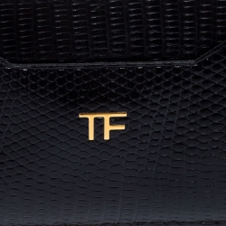 Tom Ford Black Lizard Leather Card Holder