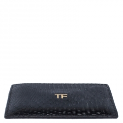 Tom Ford Black Lizard Leather Card Holder