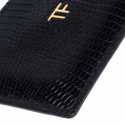 Tom Ford Black Lizard Leather Card Holder