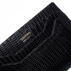 Tom Ford Black Lizard Leather Card Holder