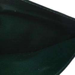 Pre Owned Tom Ford Green Ostrich Leg Skin Card Holder