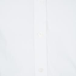 Tom Ford White Cotton Long Sleeve Button Front Tuxedo Shirt S