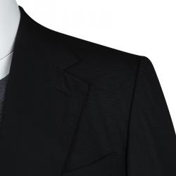 Pre Owned Tom Ford Black Wool Tailored Two Button Regular Fit Blazer XXL
