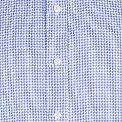 Pre Owned Tom Ford Blue and White Cotton Houndstooth Pattern Long Sleeve Shirt XL