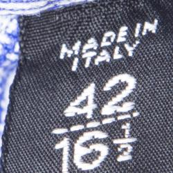 Pre Owned Tom Ford Blue and White Checked Cotton Long Sleeve Shirt L