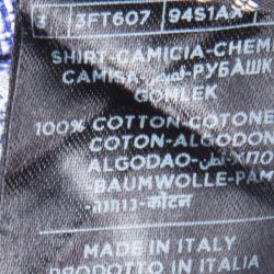 Pre Owned Tom Ford Blue and White Checked Cotton Long Sleeve Shirt L