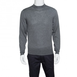 Pre Owned Tom Ford Grey Cashmere and Silk Crew Neck Sweater M
