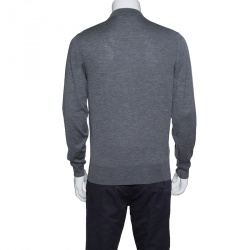 Pre Owned Tom Ford Grey Cashmere and Silk Crew Neck Sweater M