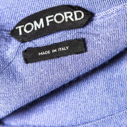 Pre Owned Tom Ford Pastel Blue Cashmere and Silk Sweater 4XL
