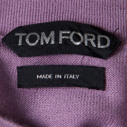 Tom Ford Purple Cashmere and Silk Crew Neck Sweater 4XL