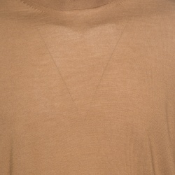 Tom Ford Camel Brown Cashmere and Silk Knit Crew Neck Sweater 4XL