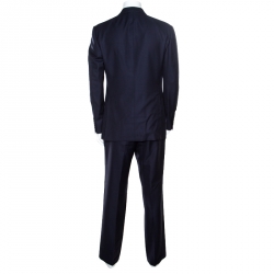 Tom Ford Navy Blue Striped Wool Tailored Suit XL