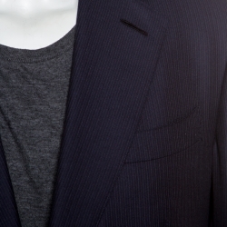 Tom Ford Navy Blue Striped Wool Tailored Suit XL