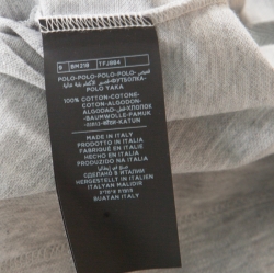 Pre Owned Tom Ford Grey Piquet Logo Embroidered Short Sleeve Polo T-Shirt M