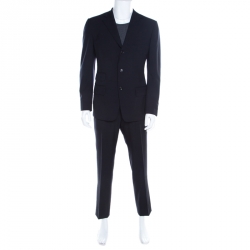 Pre Owned Tom Ford Navy Blue Wool Tailored Suit L