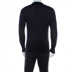 Pre Owned Tom Ford Navy Blue Cashmere Knit Sweater M 