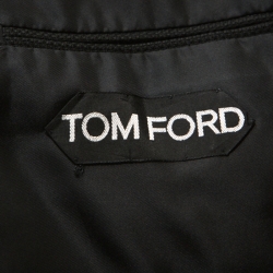 Tom Ford Black Basketweave Wool Regular Fit Blazer S