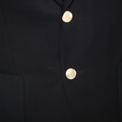 Tom Ford Black Basketweave Wool Regular Fit Blazer S