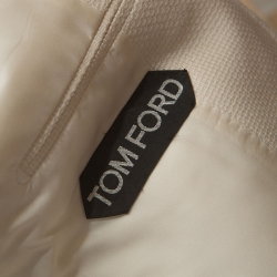 Tom Ford Cream Textured Silk Blend Sport Coat L
