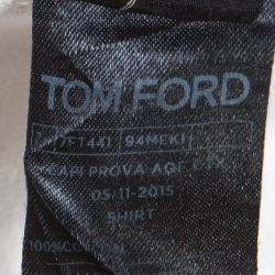 Pre Owned Tom Ford White Denim Western Button Front Shirt M