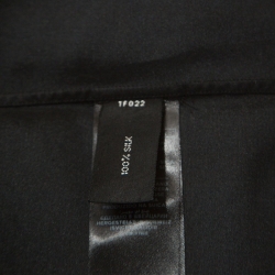 Pre Owned Tom Ford Black Silk Epaulette Detail Western Shirt M