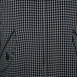 Tom Ford Monochrome Checked Wool Blend Zip Front Jacket L