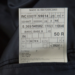 Pre Owned Tom Ford Blue Silk Blend Floral Jacquard Blazer L