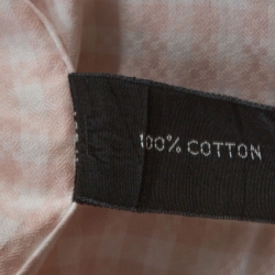 Tom Ford Pale Pink Gingham Check Textured Cotton Button Front Shirt M