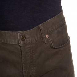 Pre Owned Tom Ford Olive Green Denim Straight Fit Trousers L