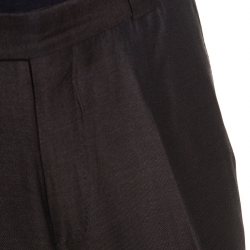 Tom Ford Brown Silk Blend Tailored Trousers L