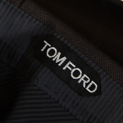 Tom Ford Brown Silk Blend Tailored Trousers L