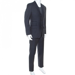 Tom Ford Navy Blue Wool Tailored Suit L
