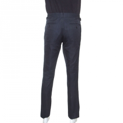 Pre Owned Tom Ford Navy Blue Cotton Atticus Trousers XL